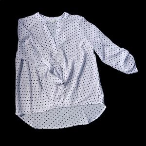 Notations Polka Dot Long Sleeve Top